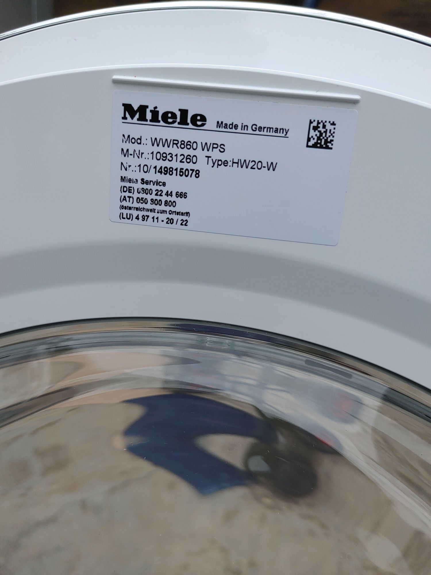 2022 Пералня Miele W1 Powerwash & TwinDos WWR860 WPS 9kg/1600rpm