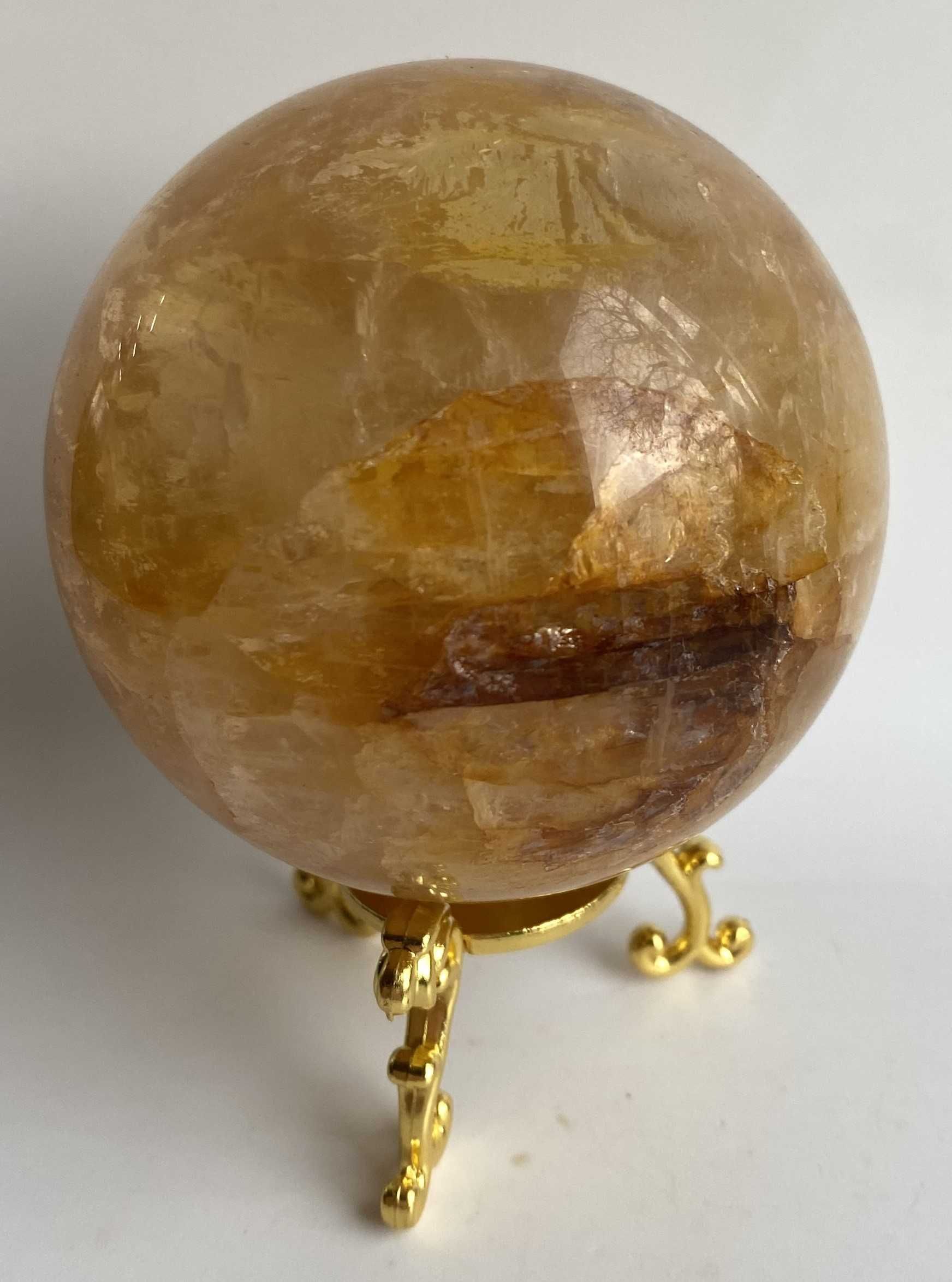 Cristale/Minerale-Cuart Hematoid Galben-sfera din piatra semipretioasa