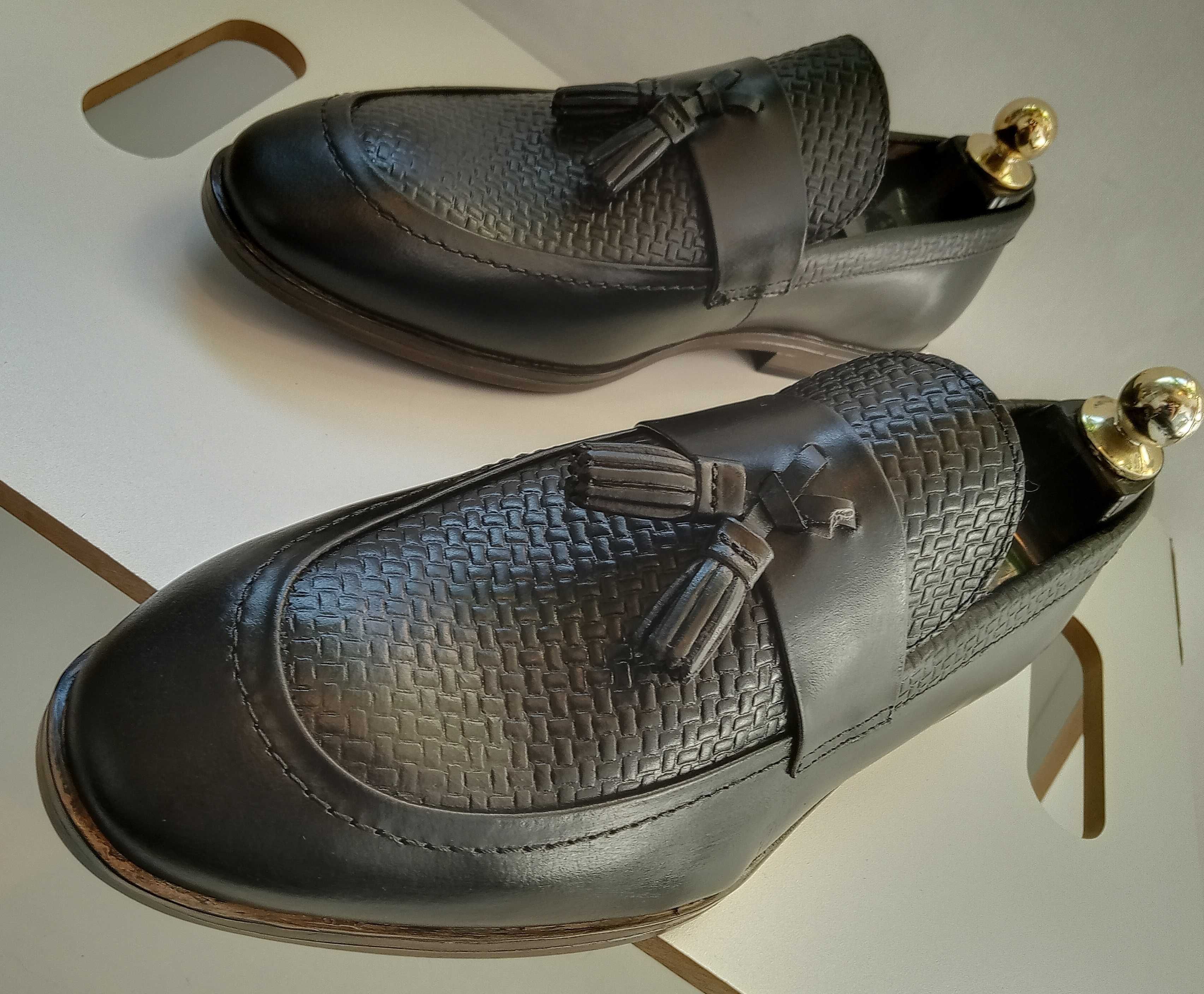 Pantofi loafers premium River Island Portugal 43 piele naturala