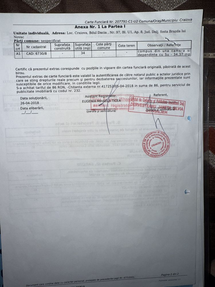 Garsoniera decomandata Brazda,zona Consul 34mp PROPRIETAR