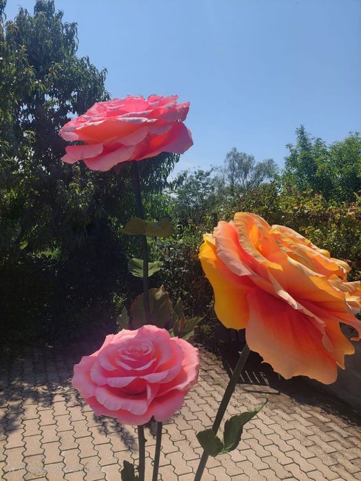 Flori uriașe din hartie creponata/ arcada florala pentru evenimente