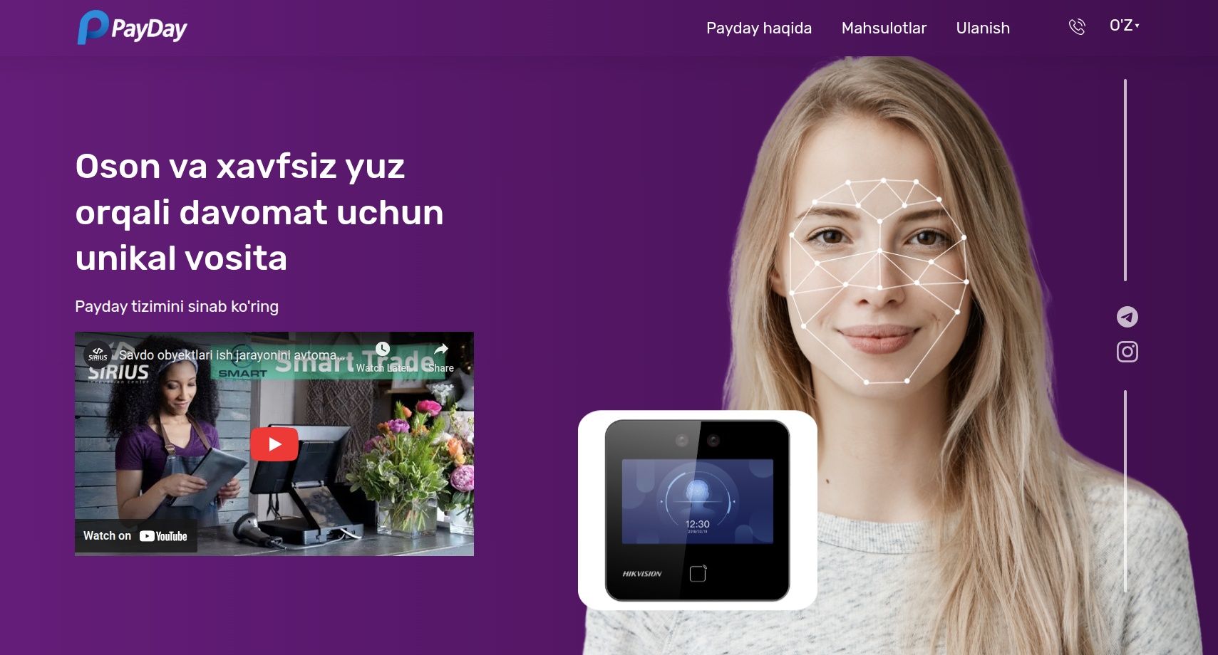 Oson va xavfsiz yuz orqali davomat uchun unikal vosita