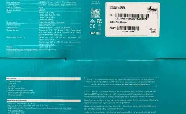 Преносим скенер IRIS Desk 6 Business, Iriscan
