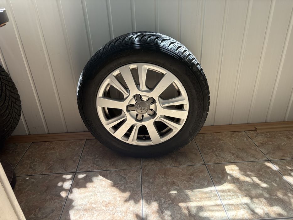 Roti jante 16 Audi cu anvelope iarna Hankook 225/55 R16 DOT 2023
