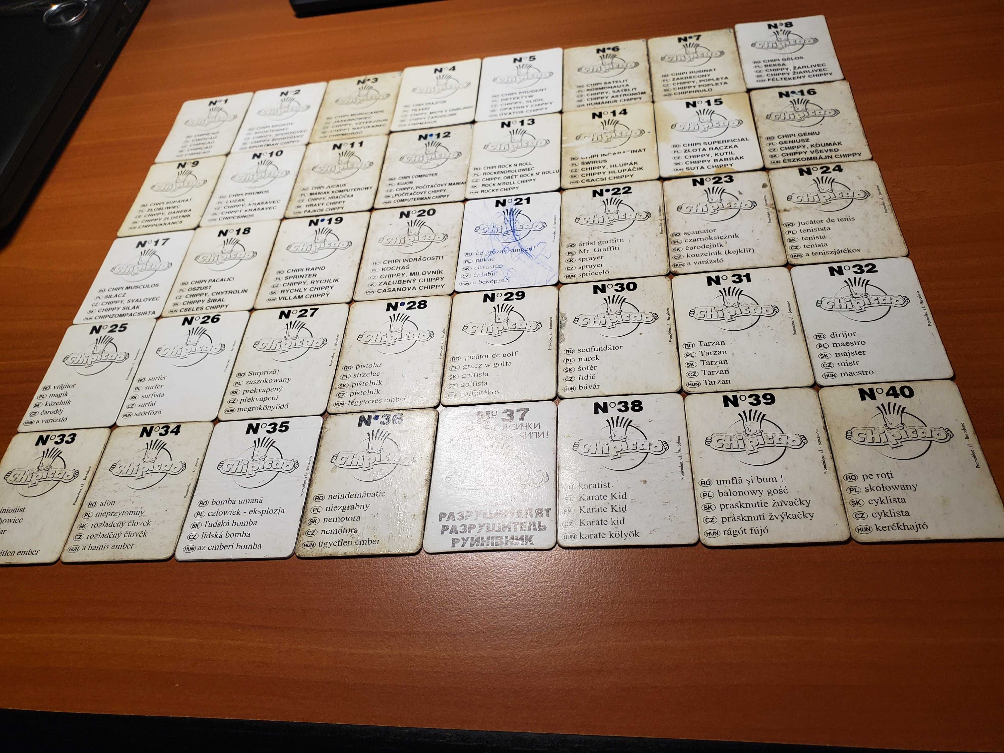 Colectie cartonase stickere Chipicao 3D 39 Romania + 1 BG
