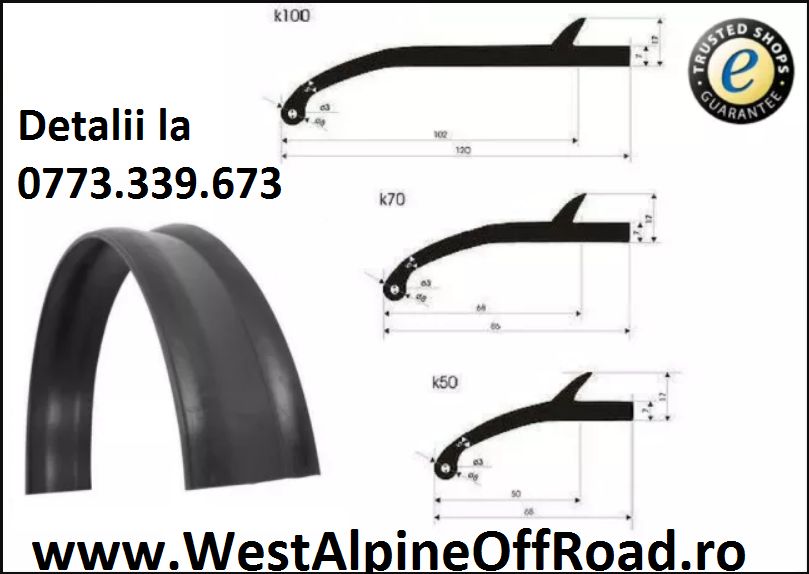 Overfendere auto off road universale cauciuc flexibile latime de 50 mm