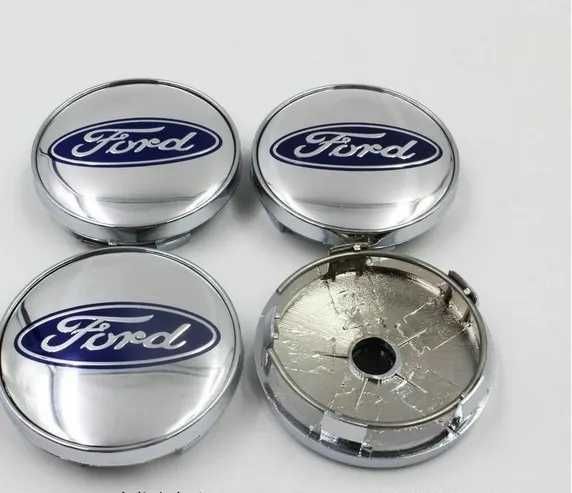 set 4 Capace Ford 60mm albastre/gri/negre pentru jante aliaj originale