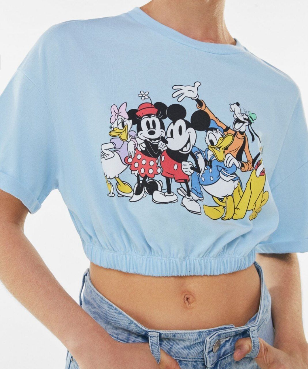 топ bershka mickey mouse