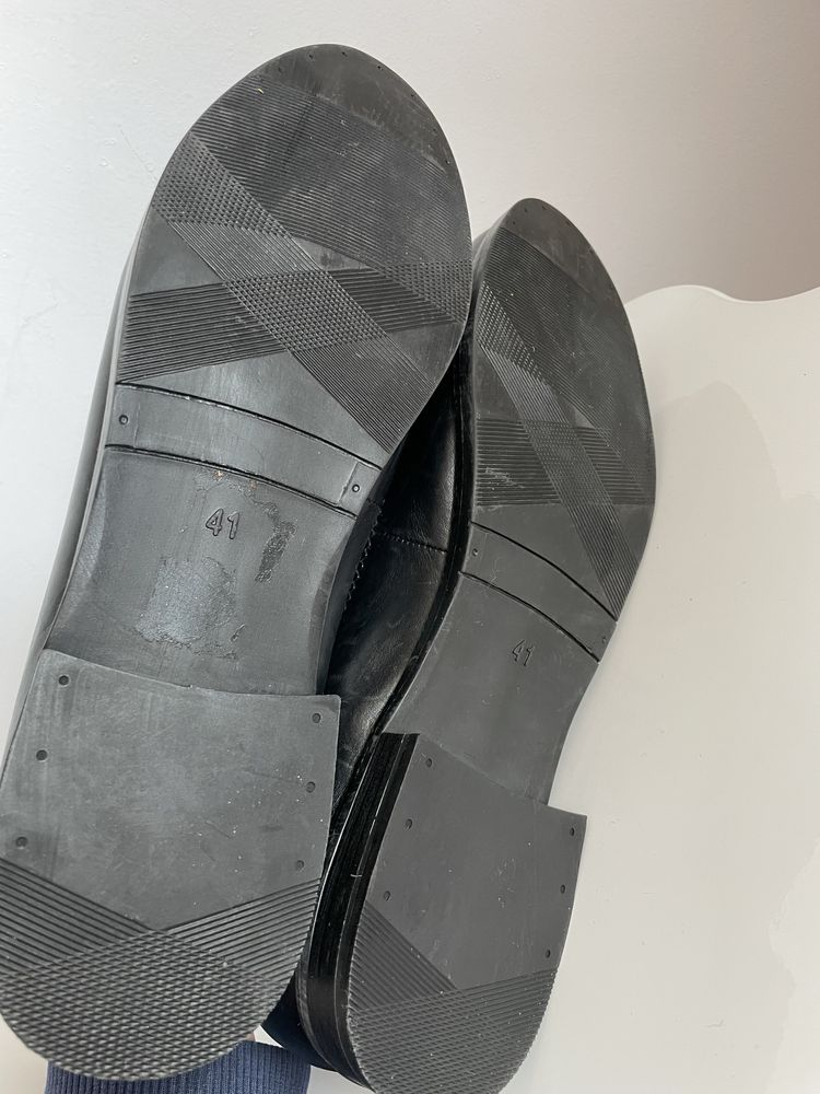 Pantofi Loaferi piele naturala neagra 41