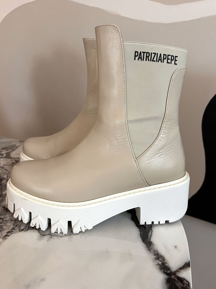 Кожени боти тип челси Patrizia Pepe