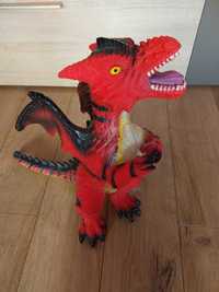 Figurina Dragon de jucarie, cu sunete, 40 cm, rosu