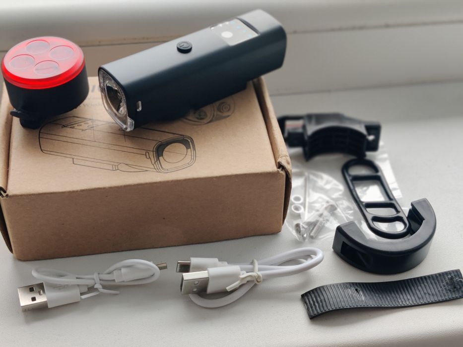 Set far led, lumini  fata / spate bicicleta cu încărcare usb