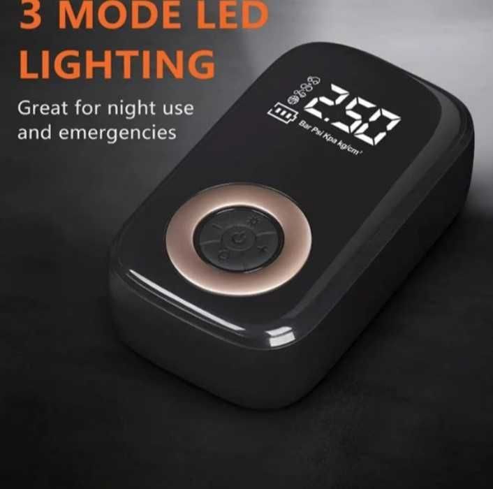 Компресор за гуми Automat, Помпа с фенер и Power Bank