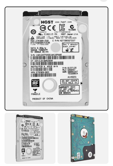 HDD 500gb для ноутбука HGTS