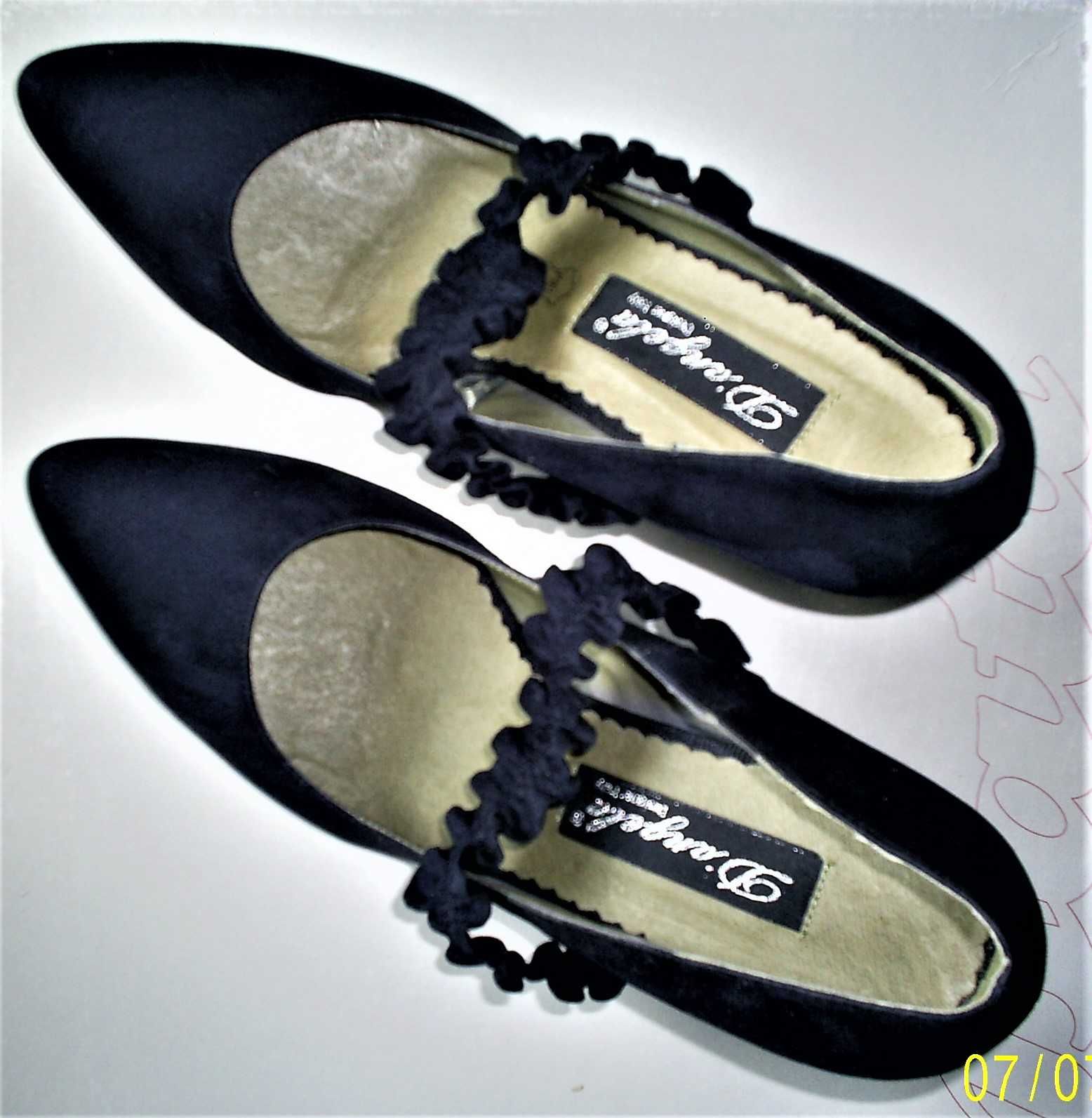 Pantofi NEGRI din antilopă_made in Italy_brand: D’angela