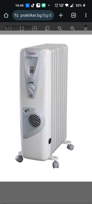 Продавам маслен радиатор с вентилатор  9 секции TESY CB 2009 E01 V