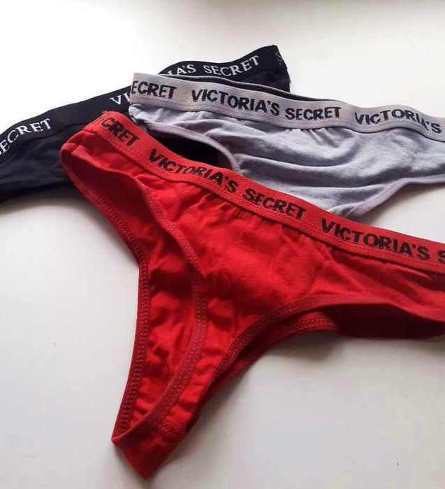 Chiloti tanga victoria S, masura S, 3 perechi in cutie