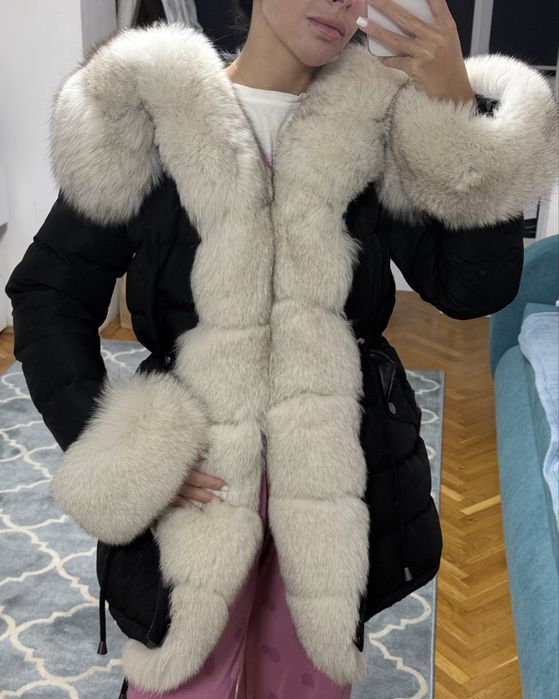 Geaca din blana si piele naturala