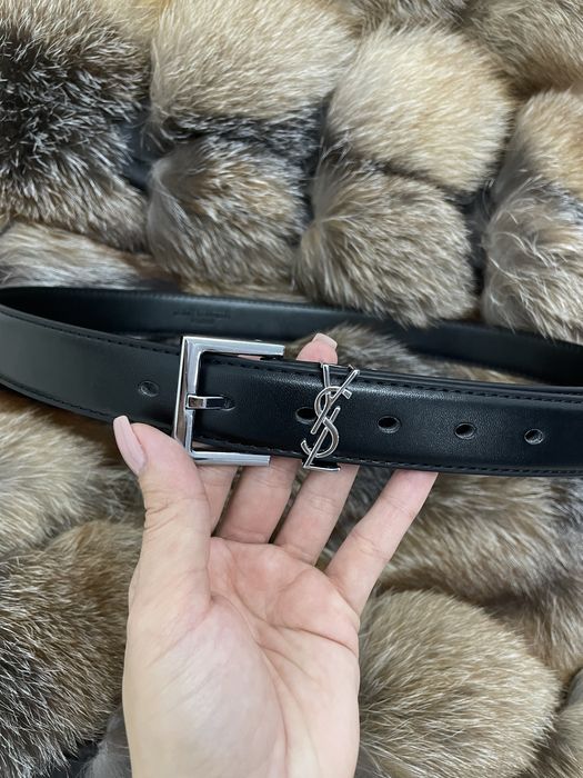 Curea YSL negru-argintiu