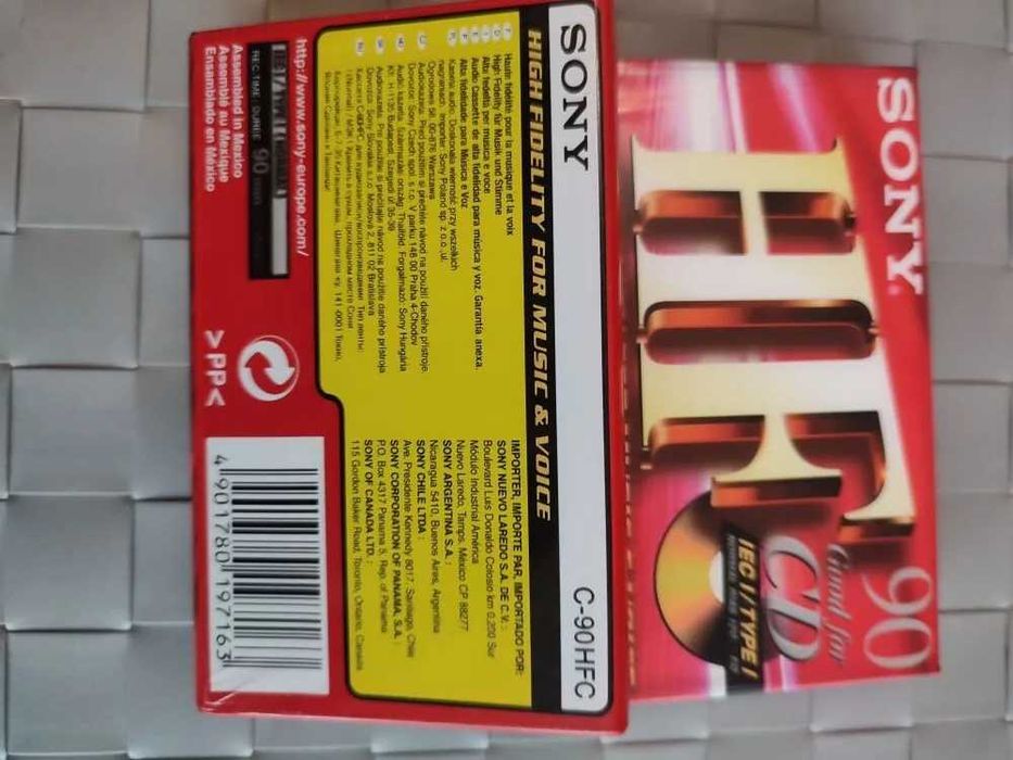 НОВЫЕ аудио кассеты /Японния оригинал/ SONY 90 HF. IEC I.