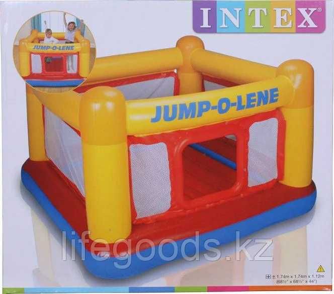 Надувной игровой центр - батут Jump-O-Lene 174х174х112 см, Intex 48260