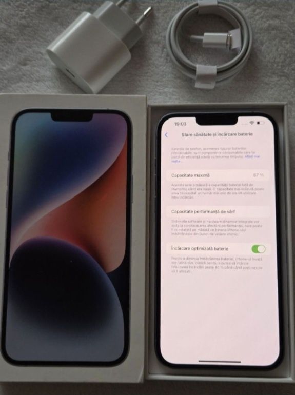 Iphone 14 Plus, Blue, 128GB, baterie 87%, Full box