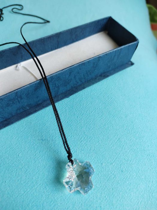 Колие с кристал Сваровски безцветен