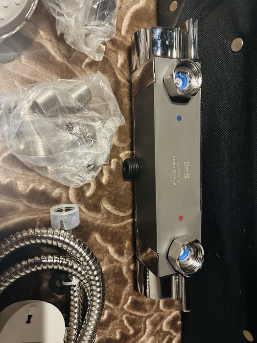 Vand Baterie dus/termostat, cromat, 150 mm