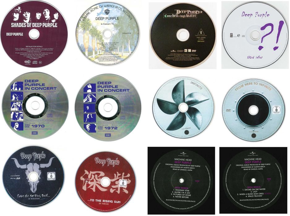 Deep Purple - Colectie CD DVD Bluray Vinil LP