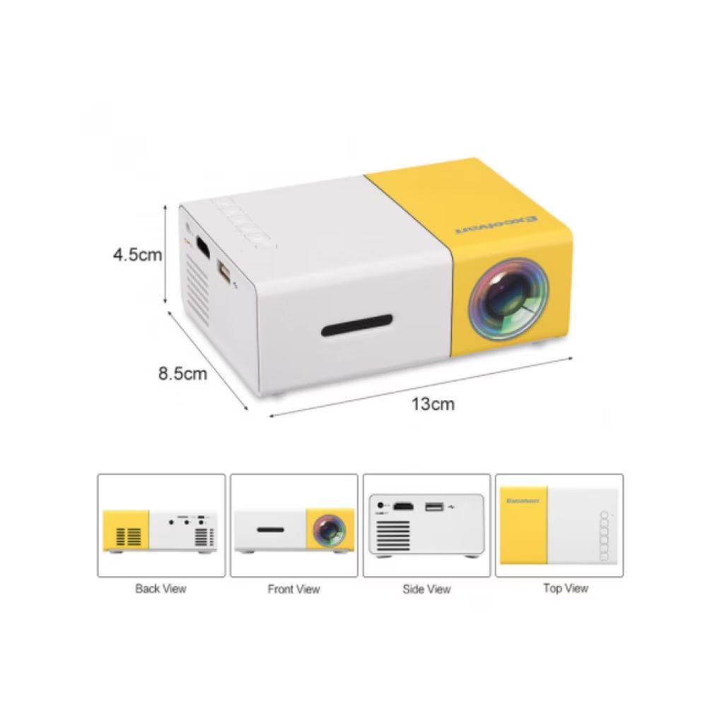 PVO YG300 PRO Мини преносим видео LED проектор/Full HD/HDMI/USB/дист-о