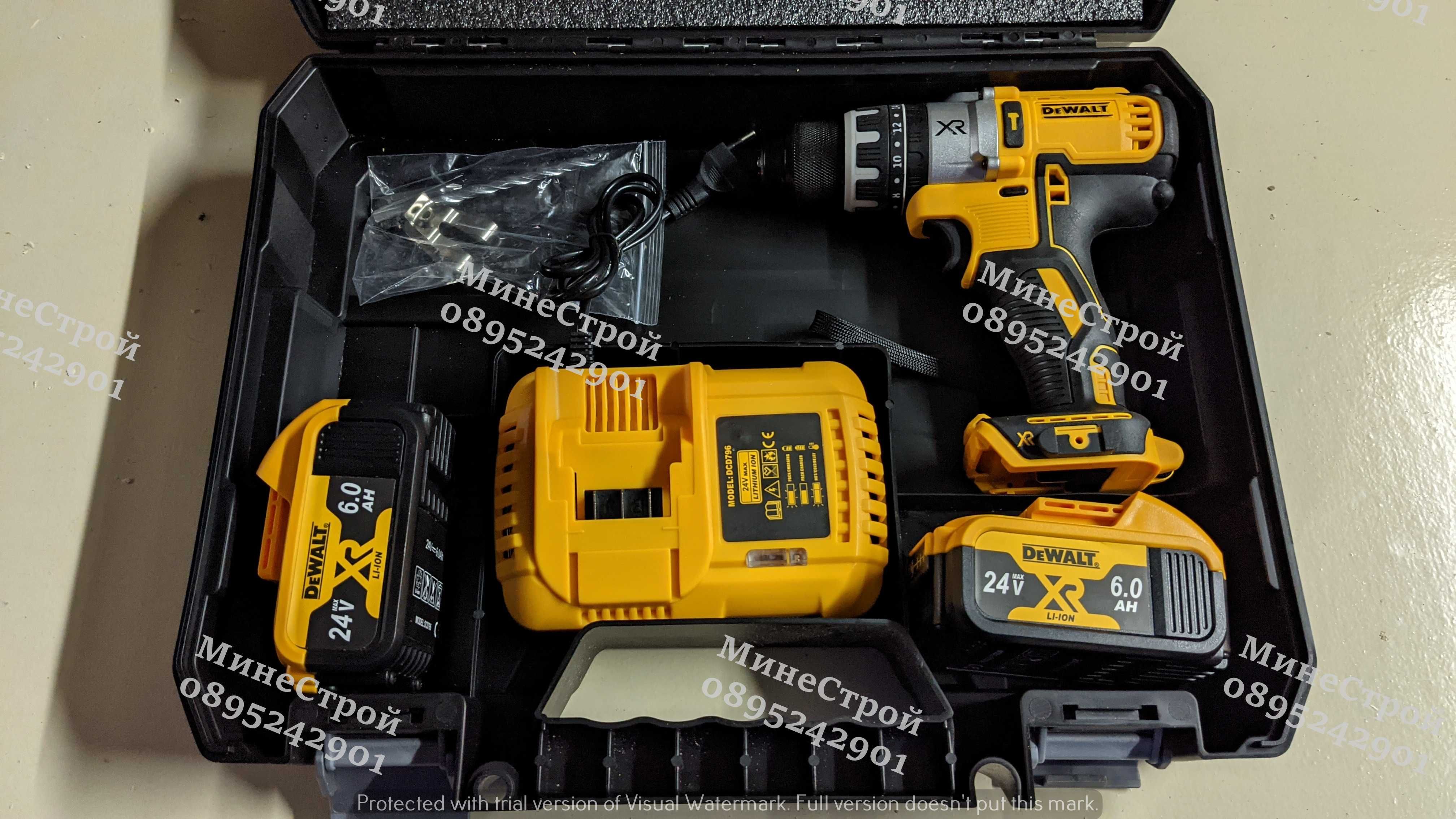 Акумулаторен ударен винтоверт DeWalt XR Железен патронник 24V 6AДевалт