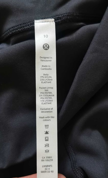 Colanti Lululemon Wunder Train HR Crop 23`, marimea 10, noi