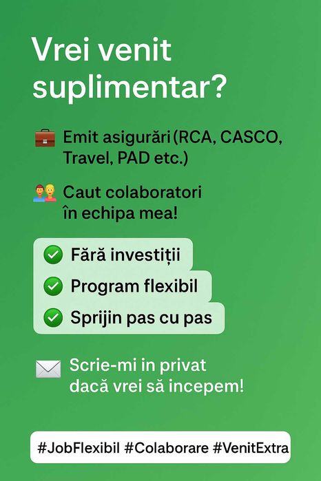 Colaborator asigurări - toate tipurile