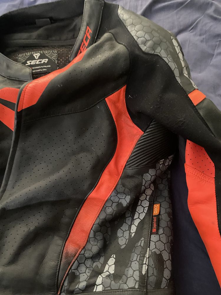Seca leather suit, Seca мото екип