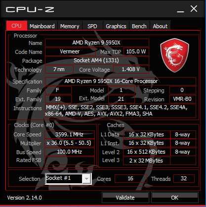 Процесор AMD Ryzen 9 5950X, сокет AM4, 105W TDP