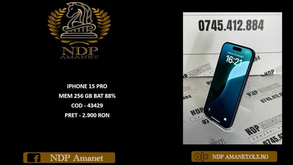 NDP Amanet NON-STOP Bld.Iuliu Maniu 69 IPHONE 15 PRO ( 43429 )