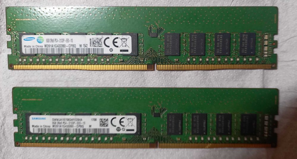 memorii RAM PC desktop server 2x 8GB DDR4 ECC 2133 samsung kit 16GB