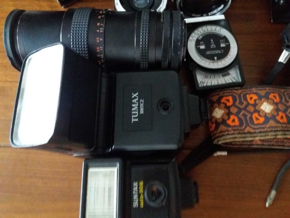 5 Aparate Foto clasice ORIGINALE pt. role 35mm film cu accesorii