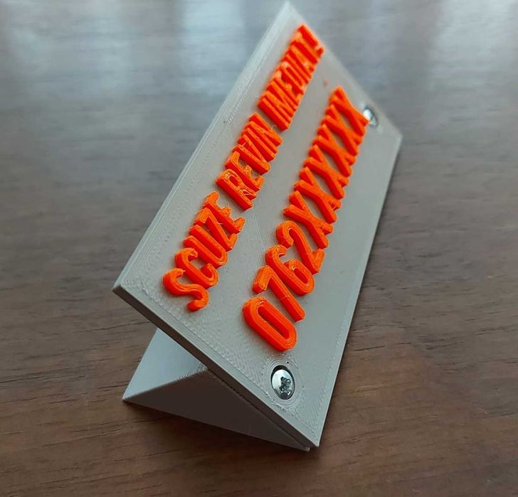 Suport Numar bord auto personalizat model 2