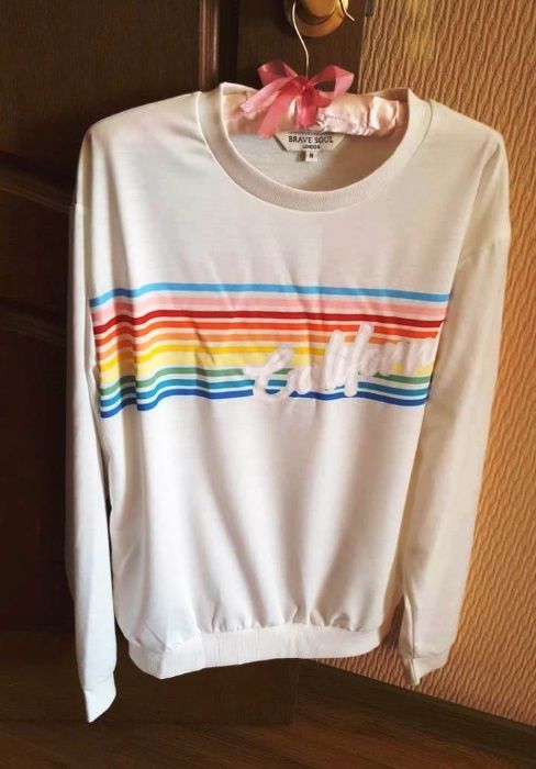 Лонгслив BRAVE SOUL London белого цвета