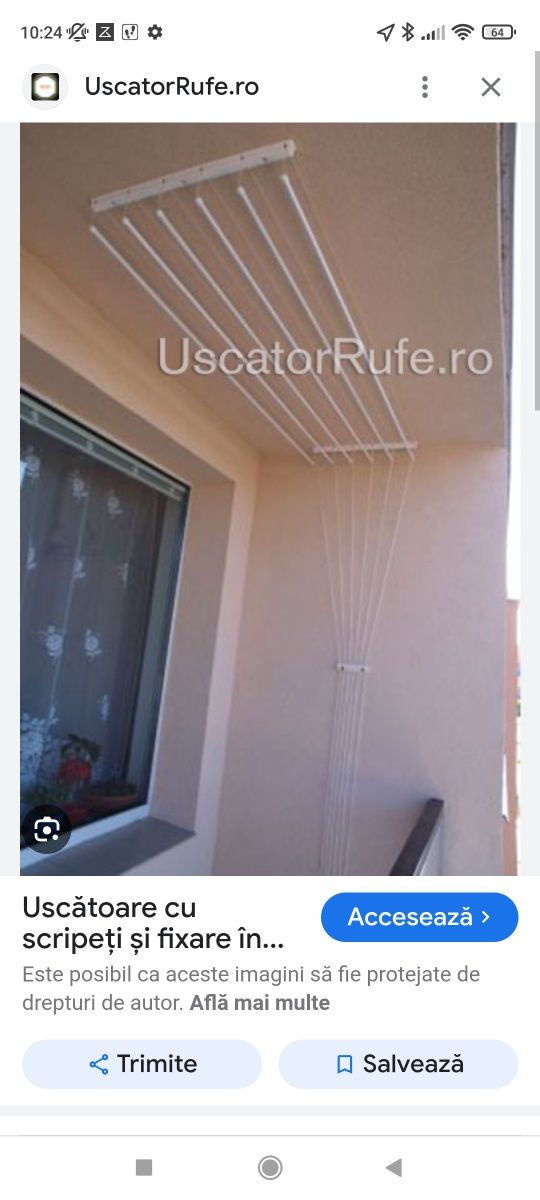 Uscător rufe care se montează pe tavan , este nou ,  sigilat