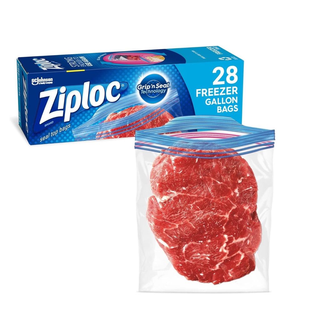 Ziploc 28 Freezer Gallon Bags