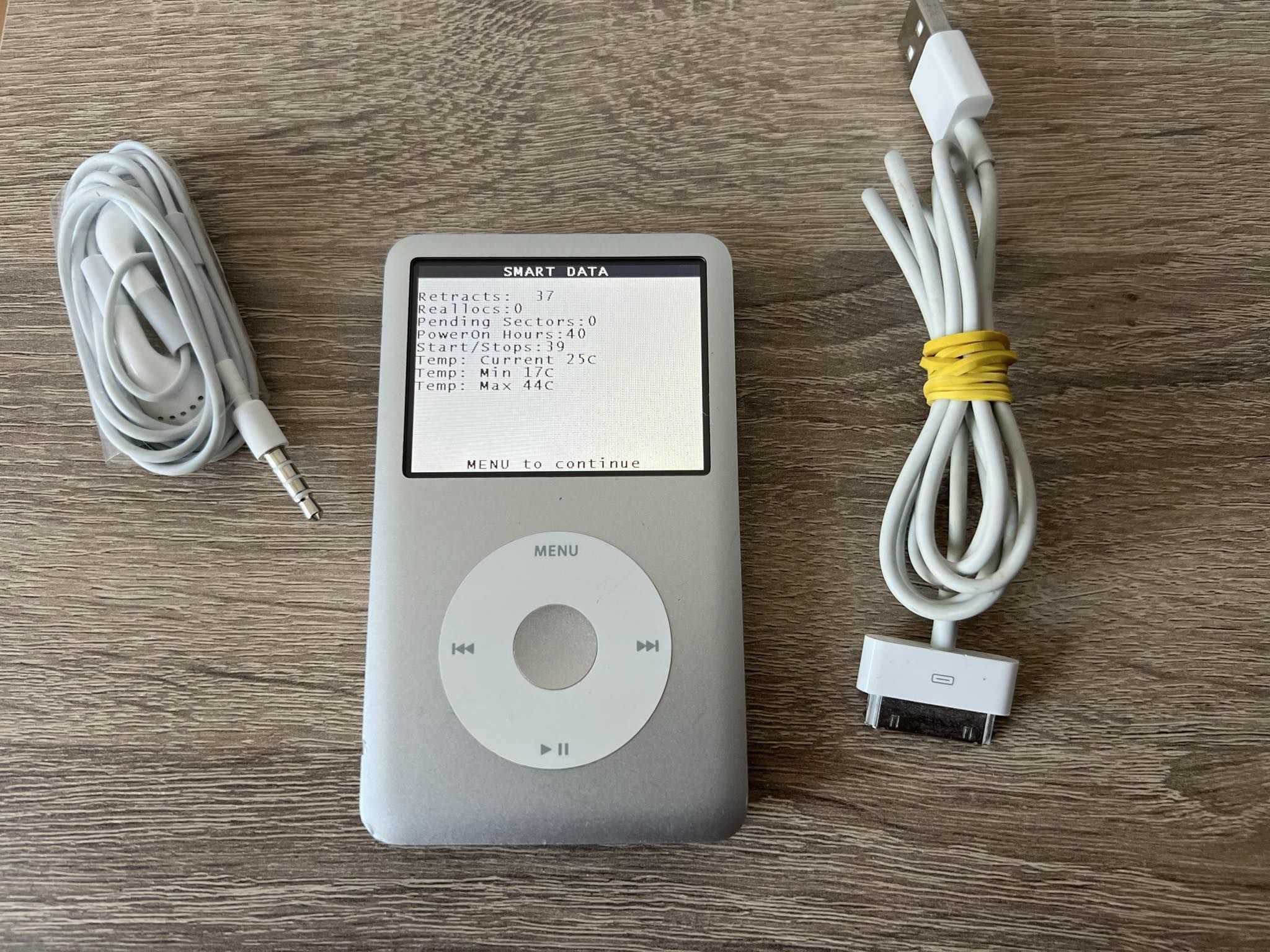 Apple Ipod Classic 120GB+casti+cablu, HDD perfect,testat,vezi foto