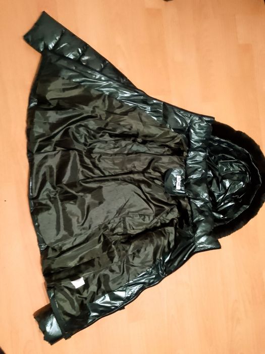 Geacă cu puf -verde strident