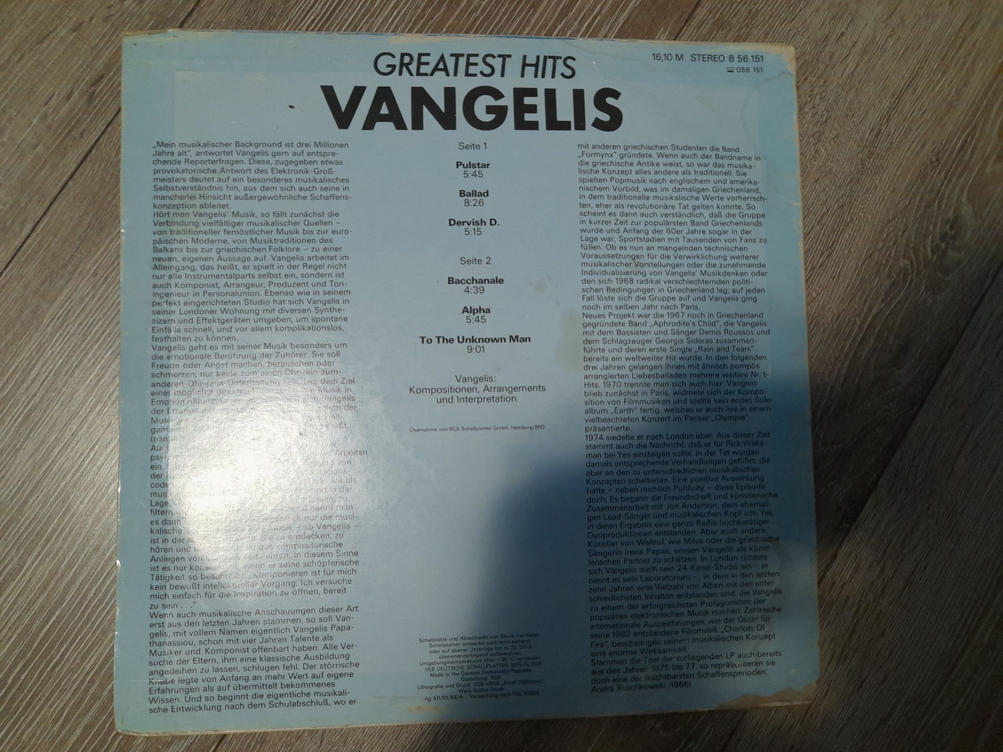 Грамофонна Плоча Vangelis Greatest Hits