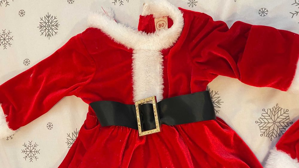 Коледен костюм, тип боди за бебе - нов