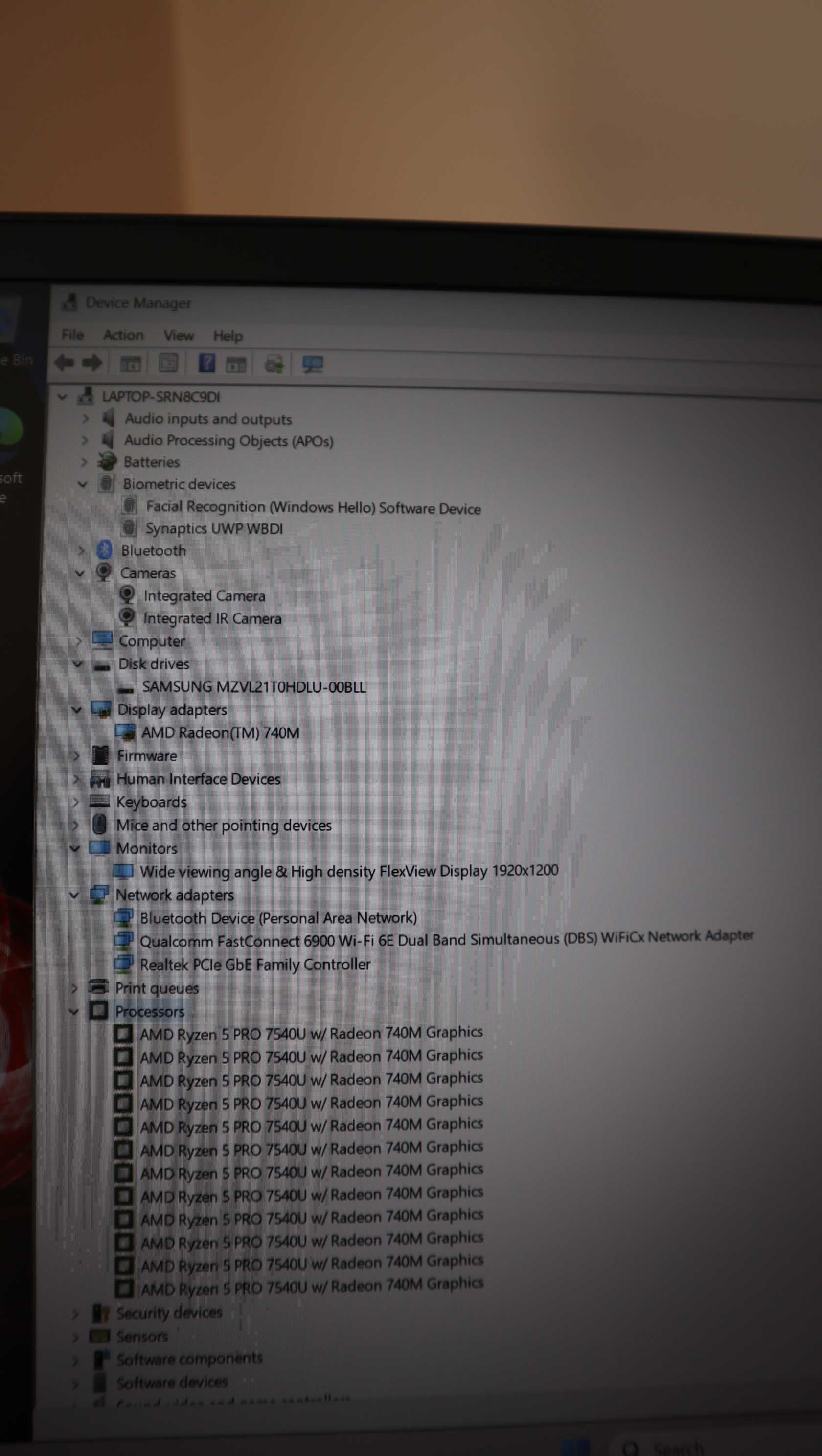 Lenovo ThinkPad T16 2 Gen AMD 740M 16" Touch/ Ryzen 7540U/SSD 1TB/32GB