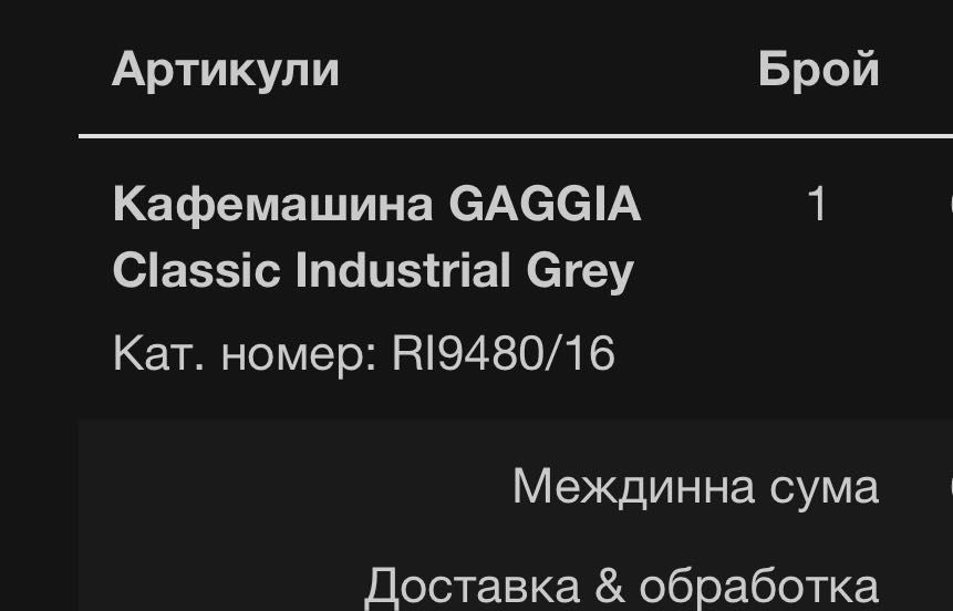 Gaggia Classic RI9480/16