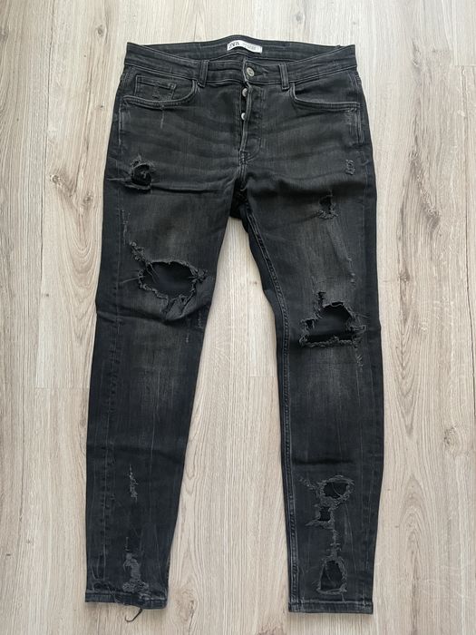 blugi skinny zara rupti