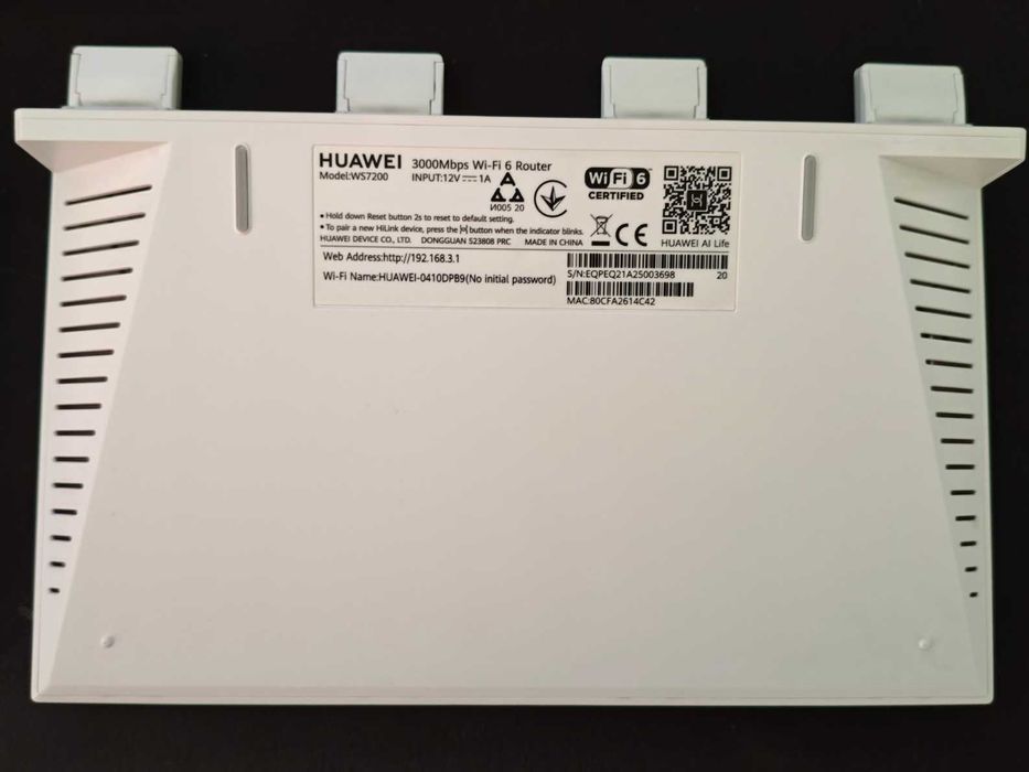 Router Wireless Gigabit HUAWEI AX3 WS7200-20, Wi-Fi 6